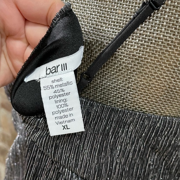 Bar III Sheer Metallic Slip Dress. Shortened. Size XL - Picture 6 of 6